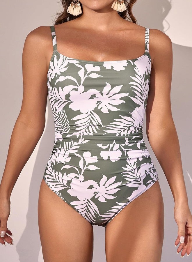 Eomenie Women's One Piece Swimsuits Tummy Control Ruched Bathing Suit 1 Piece Swimwear - Image 5